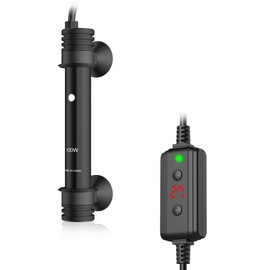 NICREW Aquarium Heater 100 W, Temperature Adjustable Aquarium Heater with Controller for Aquariums up to 80 L, Overheating Protection