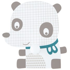 Bieco Children's Panda Wardrobe | Wooden Coat Rack | Wall Coat Rack Wood | Children's Coat Rack | Children's Coat Rack 12 cm | 1 Wardrobe Hook | Wooden Wall Hook