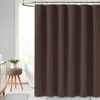 BTTN Brown Shower Curtain - Linen Textured Heavy Duty Waterproof