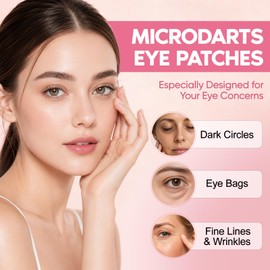 8 Pairs Microdart Eye Patches, Collagen Peptide Under Eye Patchs with PDRN