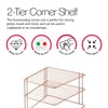 Metaltex 'Palio' 2-Tier Corner Shelf, Polytherm Copper, 25 x 25