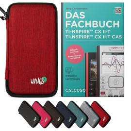 CALCUSO Accessory Standard Package Red Compatible with TI Nspire CX II-T/CX II-T CAS Graphing Calculator