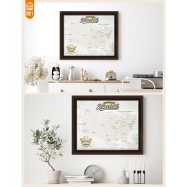 DECORARTS - Custom Framed Canvas Wall Art, Vintage Baseball Stadium Map Decor, Sports Decor for Fans and Travelers, Multiple Frame Options, Ready to Hang, Made in USA