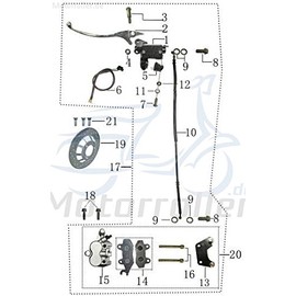 Xfight Brake Pad Parts Screws 8 mm Right 94710 06030 K