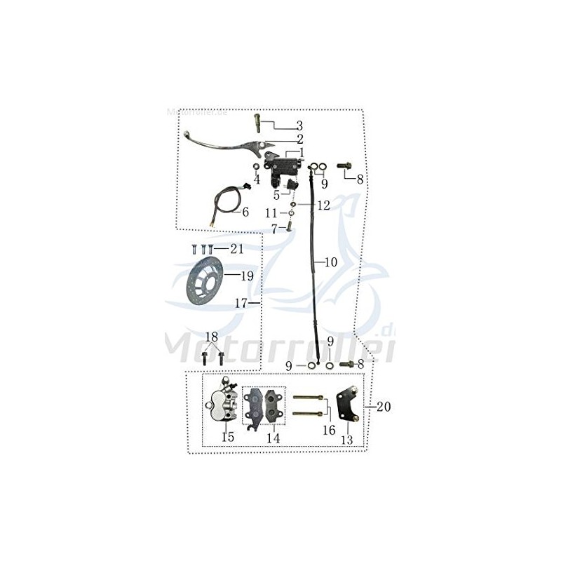 Xfight Brake Pad Parts Screws 8 mm Right 94710 06030