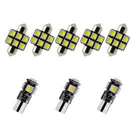 8X-SPEED 8PCS Led Interior Light Bulb 5050 Chip For Toyota FJ Cruiser 2007–2014 Done Read Glove Box Trunk Vanity Mirror Sun Visor Light