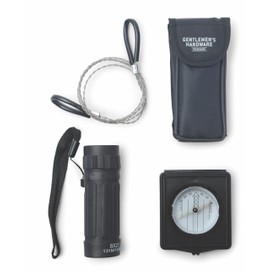 Gentlemen's Hardware Camping Hiking Gear Outdoor Adventure Explorer Kit, 3-Piece, Black