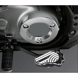 Compatible with Monkey 125 (JB02/03) Super Cub C125 Hunter Cub CT125 CT 125 Grom (JC61/75/92) Dax 125 (JB04) CNC 3D Carving Brake Pedal Big Foot Bolt-on Type (Black)