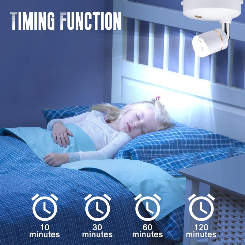 Ruiqas Wireless Rotating Dimmable Spotlight with Remote Control for Pictures,