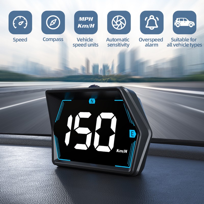 Head Up Display, GPS Speedometer Universal Car Heads-up Display 3