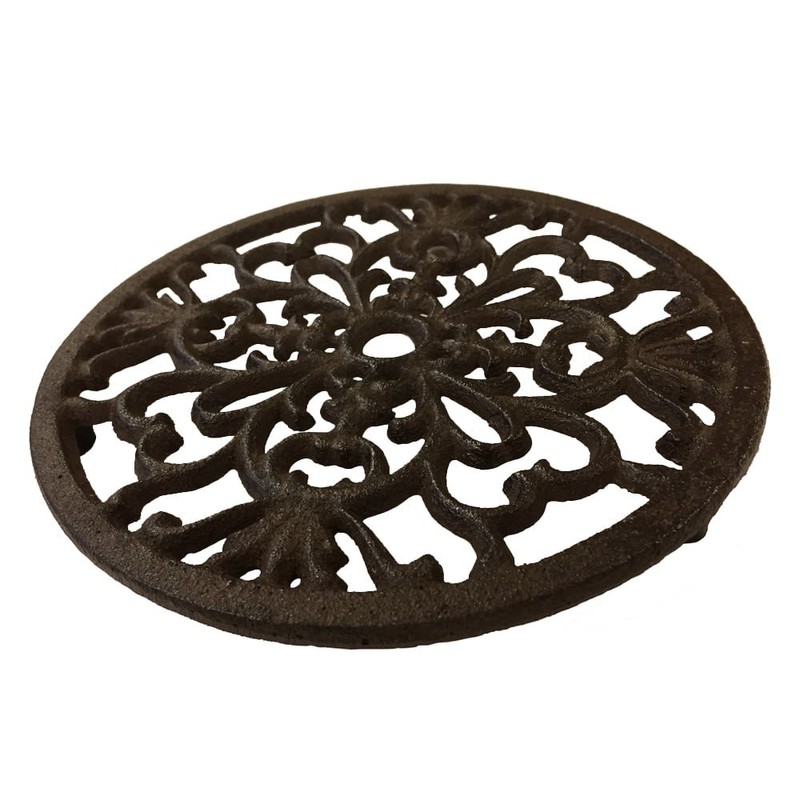 Marvells Cast Iron Decorative Round Circular Kitchen Trivet