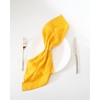 Generic Mustard Yellow 100% Linen Cloth Cotton Square Napkins, Set
