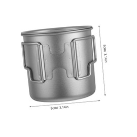 Gatuida Backpacking Cookware Titanium Water Cup Rapid Heating Foldable Camping Cup Pot for Travelers