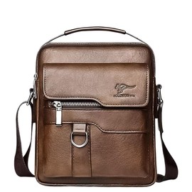 AOKOWN Men's Shoulder Bag, Small Size, Popular A4, Vertical Lightweight, Messenger Bag, Waterproof, Multifunctional, Stylish, Casual, Business Work, Business Trip, Job Hunting, Crossbody Type,