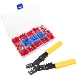 ZONADAH Crimper Pliers Cable Wire Cutter Tool Professional Set 0.5~6.0mm AWG 23 – 10 24 in 1 AC/DC connectors Includes 230 Connector Terminal Kit