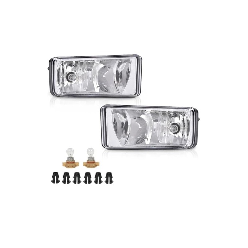 Nioboee Fog Lights W/Bulbs Compatible With 2007-2015 Chevy Silverado/Tahoe/Suburban/Avalanche Left