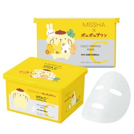 MISSHA BITASY PLUS Large Capacity Mask, Pom Pom Pudding, Pack of 30