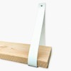 Brute Strength - Leather Shelf Brackets - White - Pack