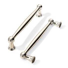khtumeware 10 Pack Polished Nickel Cabinet Pulls 5 Inch(128mm) Hole Centers Cabinet Pulls Kitchen Cabinet Hardware for Cupboard Drawer Handles Dresser Pulls