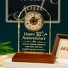 YWHL 30th Wedding Anniversary Clock Gifts for Couple, 30 Years