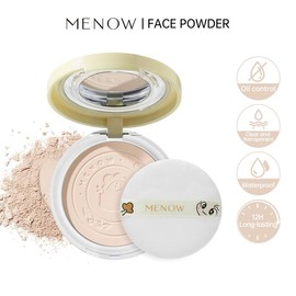 MENOW Oil Control Setting Powder & Long-Lasting Waterproof Matte Finish with Puff,  set powder 0.3OZ - Color: Transparent