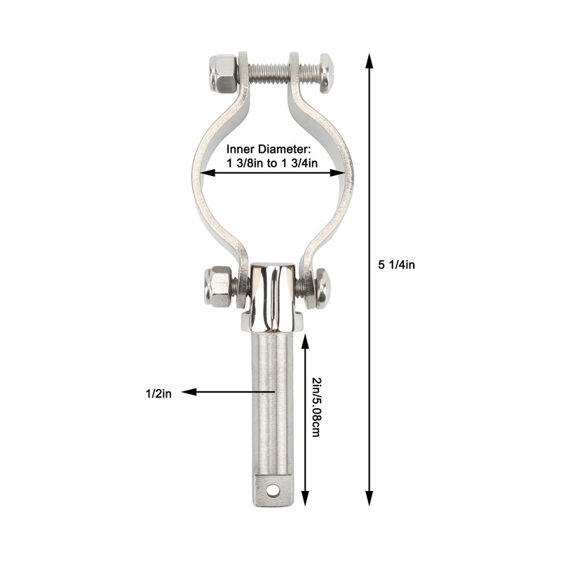 1 Pair Oar Lock Socket Side Mount 1 3/8in to