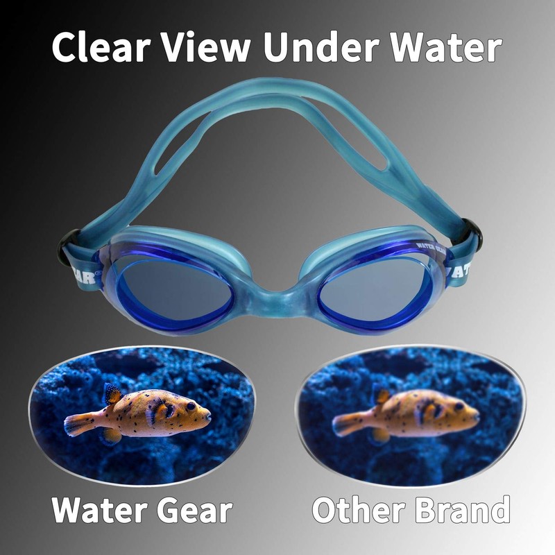 Water Gear Razor Anti-Fog Goggle (Blue W/Blue Frame)