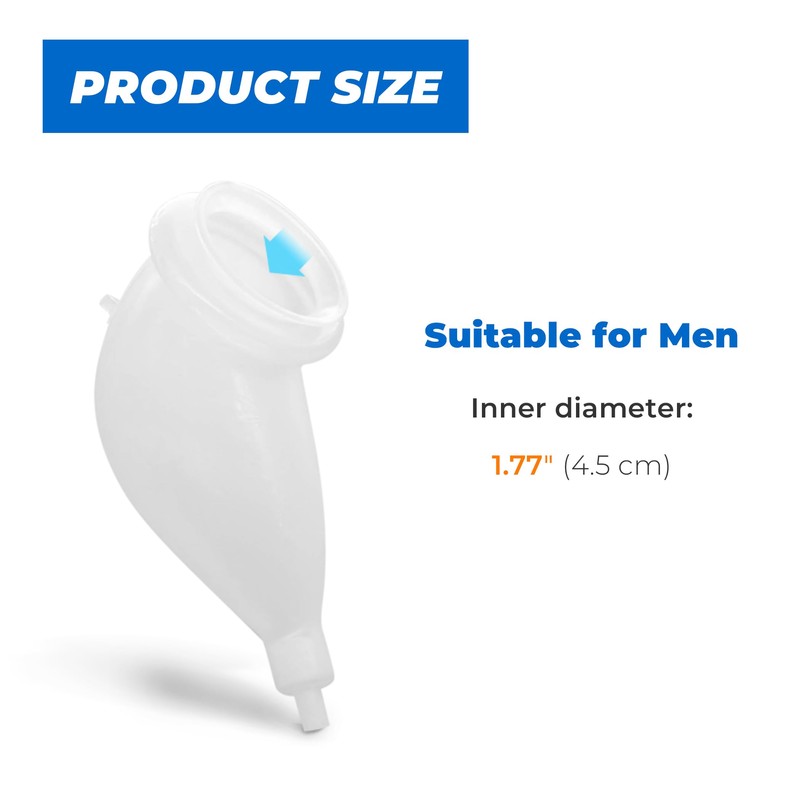 Wearable Urinal Collector with Reusable Silicone Urine Catheter Bag (2000ml