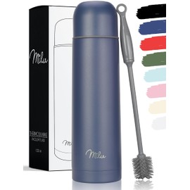 Milu Thermos Flask, Thermos Jug, 1 L, 750 ml, 500 ml, Insulated Stainless Steel Drinking Bottle, 100% Leak-Proof, Double Wall Insulation (Navy Blue, 1000 ml)