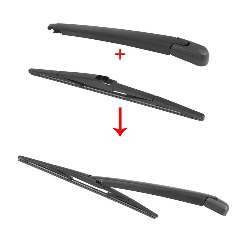 MACHSWON Car Rear Windshield Wiper Blade Arm Set for Mazda