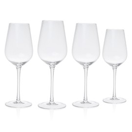 Godinger White Wine Glasses, Cocktail Glass, Drinking Glass, Stem Glass, Perfect for Entertaining, Dining Table, Gift for Weddings & Housewarming, 13.5oz Set of 4