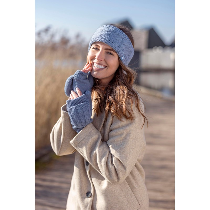 Heat Holders - Ladies Thick Cable Knitted Fleece Lined Thermal