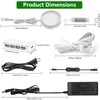 AIBOO LED Puck Lights Wired Color Changing, Multicolor Under Cabinet