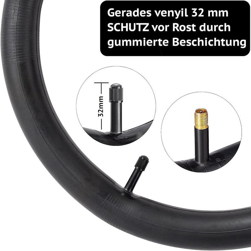 14 x 1.75-2.125 AV 32 mm inner tube for bicycle