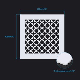PATIKIL Air Vent Cover Grille for 9.5"x9.5" Duct Opening, Acrylic Glass (PMMA) Decorative Wall Ceiling Hole Cover Register for Home Ventilation Decor
