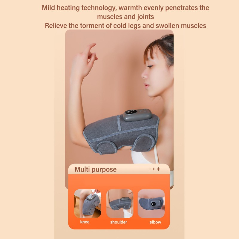 Knee Massager Vibration Single with Multiple Modes Adjustable Strap USB