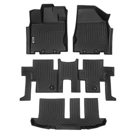 orealtrend Car Mats Replacement for Nissan Pathfinder 2013-2021 / Infiniti QX60 2014-2020 / Infiniti JX35 2013 All Weather Black Front Rear Floor Liners Carpet Custom Fit Durable Easy Clean