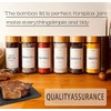 16 Pcs Bamboo Spice Jar Lids Fits Square Containers Seasoning