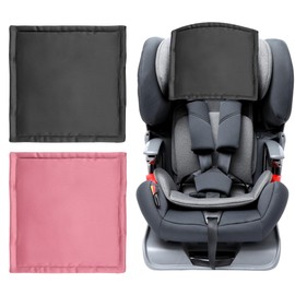 Sprouterie Silk Head Carseat Cover for Babies Satin Head Cover for Baby Car Seat Canopy Headrest Protector 2pcs for Boys Girls Infant Sleeping Hair Protection Pink Black
