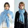 Ausein Mantón de Damas, Pashminas Mujer, Bufandas de Cachemira Suave,