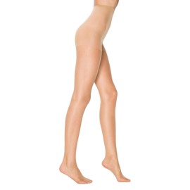 PENTI Stop 15 Run-Resistant Ultra Sheer Pantyhose | Matte 15 Denier Sheer-to-Waist Tights | Anti-Run Invisible Waist (US, Alpha, Large, Regular, Regular, Nude)