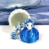 3D Printed Baby Dragon with Dragon Egg, 6" Articulated White
