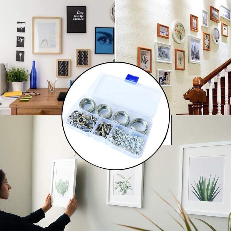 Yitla Picture Hanging Wire and Hooks kit,Picture Frame Hooks Picture