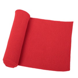 TinaKim Ribbing Knit Fabric,Waistbands Cuffs Ribbed Trim Material,for Jacket Coat Sewing (Red, 36x6in)