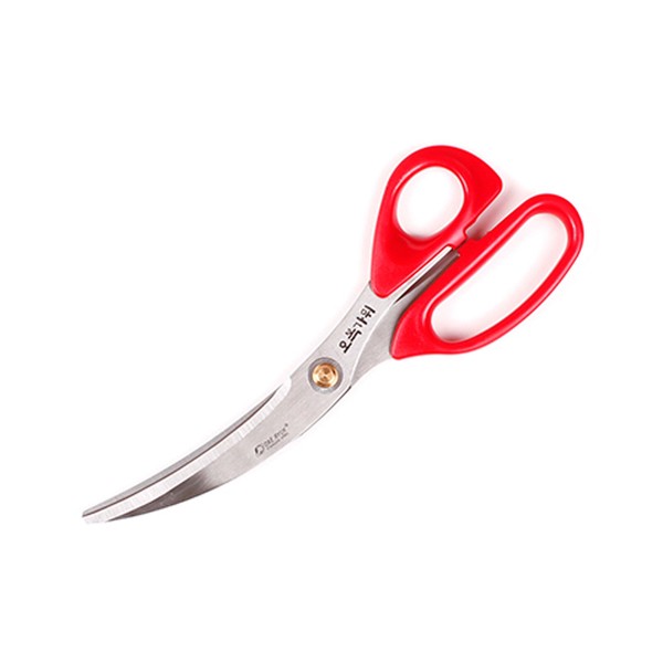 Korean Ohbok Kitchen Curved Stainless Sawtooth Scissors for meat and vegetable