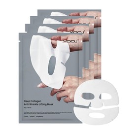 4 Pcs Deep Collagen Anti Wrinkle Lifting Mask Deep Collagen Overnight Mask Bio-Collagen Face Mask Overnight Firming Moisturising Hydrating Collagen Mask