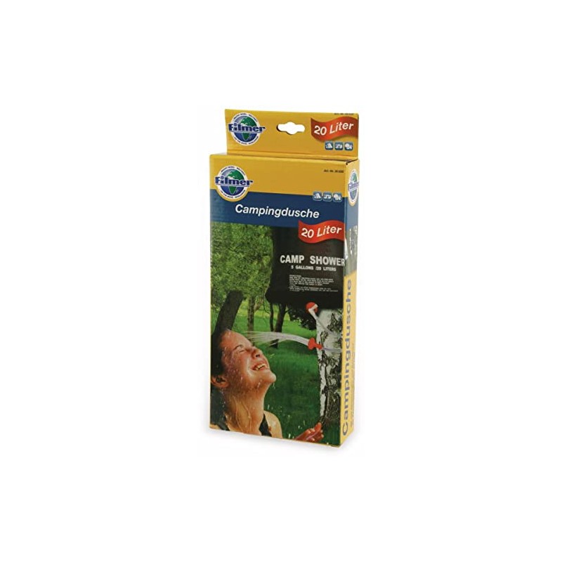 Filmer Solar shower, approx. 20 l capacity with shower stopper