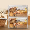 RISICULIS 2PCS Large Bread Box for Countertop, Stackable Double Layer