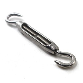 M6 Turnbuckles 304 Stainless Steel Turnbuckle Hook and Eye Turnbuckle Wire Rope Tension (Pack of 5)