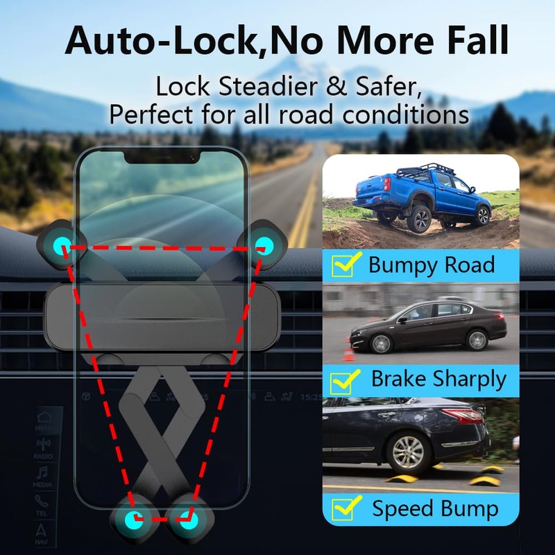 LUNQIN Car Phone Holder Mount for Honda Prologue 2024 2025